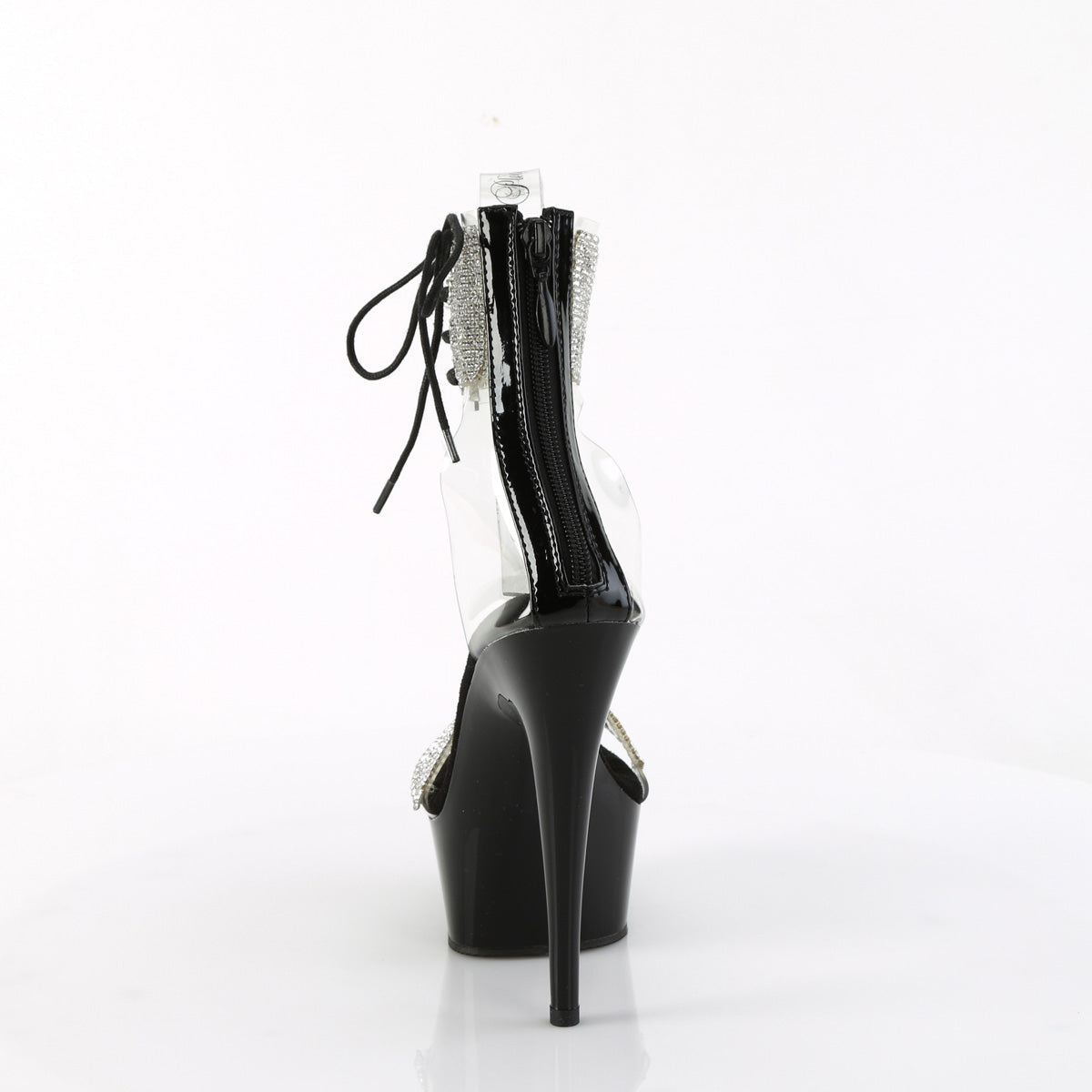 Pleaser   DELIGHT-627RS Clr-Blk/Blk