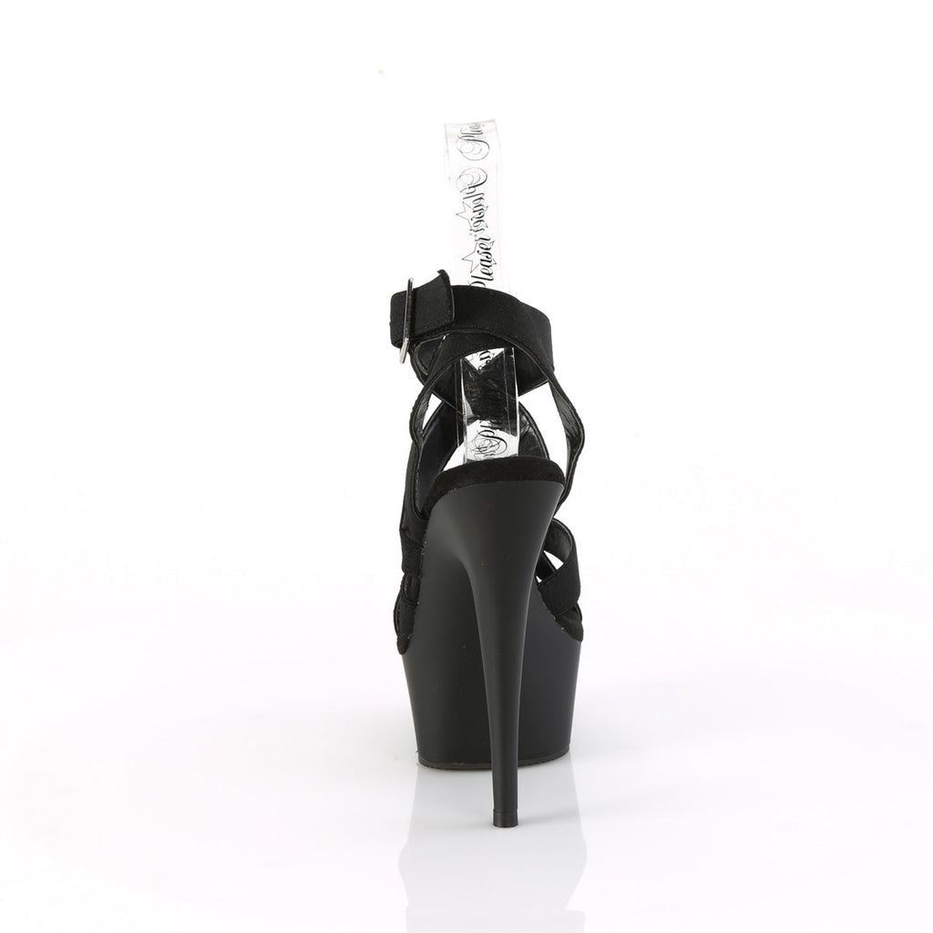 Pleaser   DELIGHT-638 Blk Elastic Band/Blk Matte