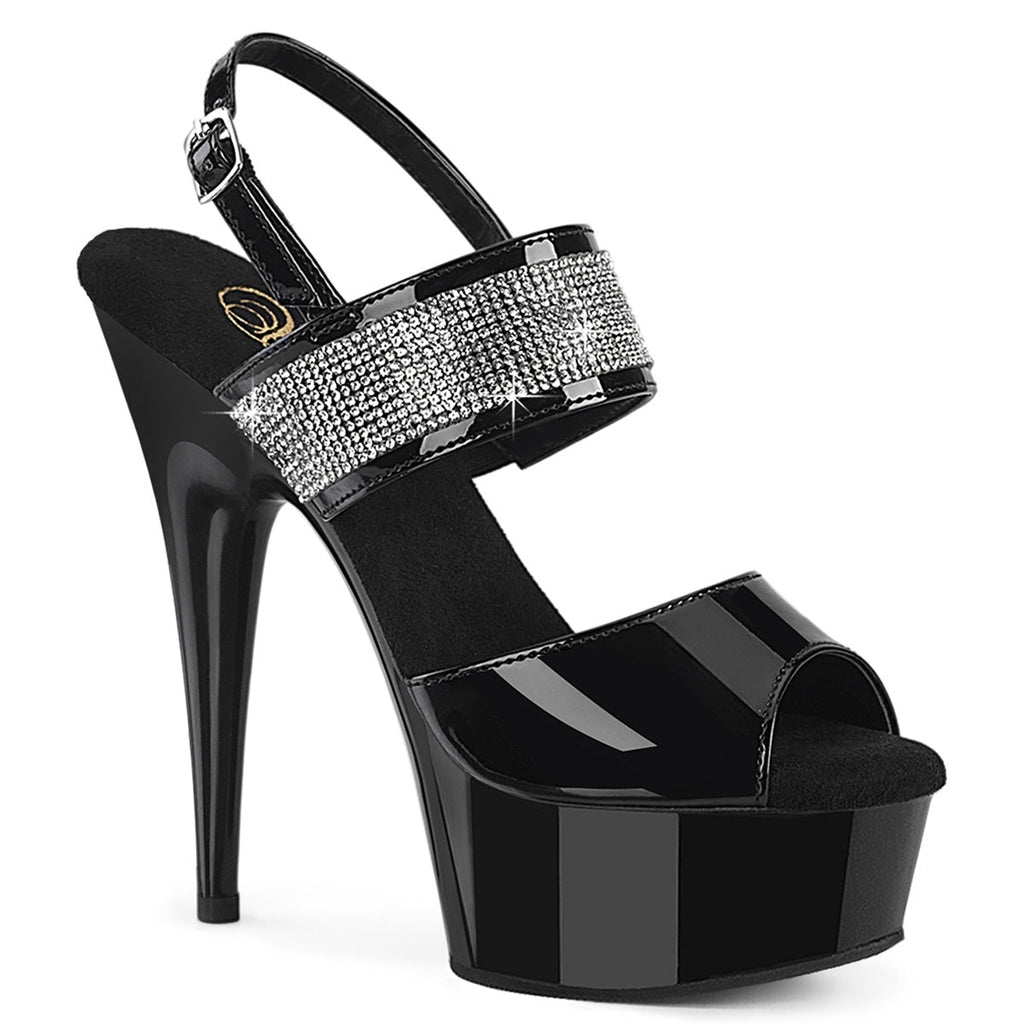 Pleaser   DELIGHT-639 Blk Pat/Blk