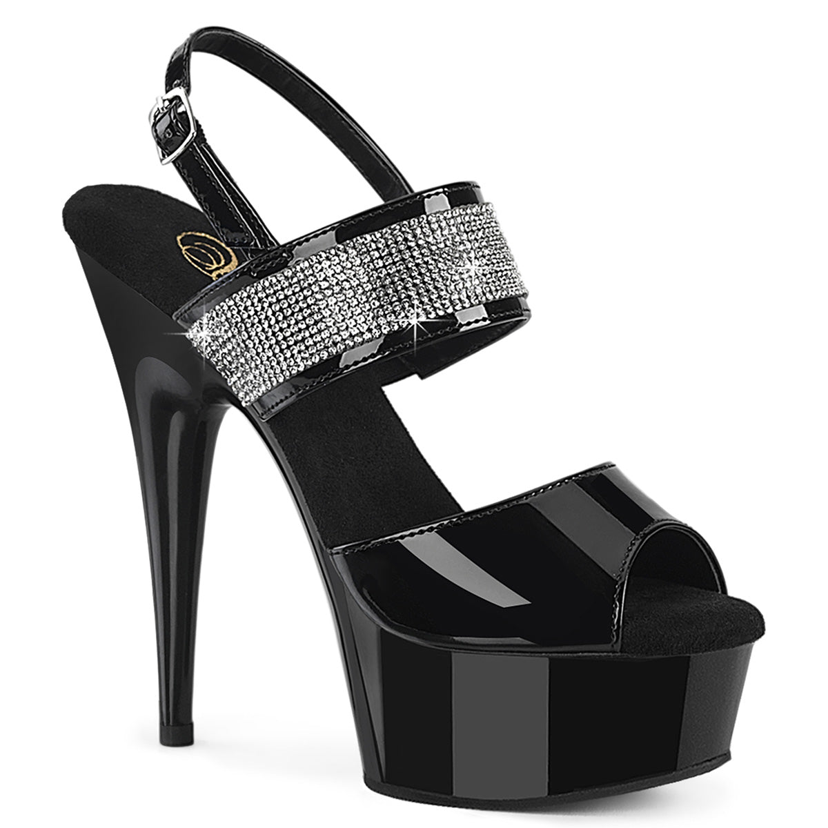 Pleaser   DELIGHT-639 Blk Pat/Blk