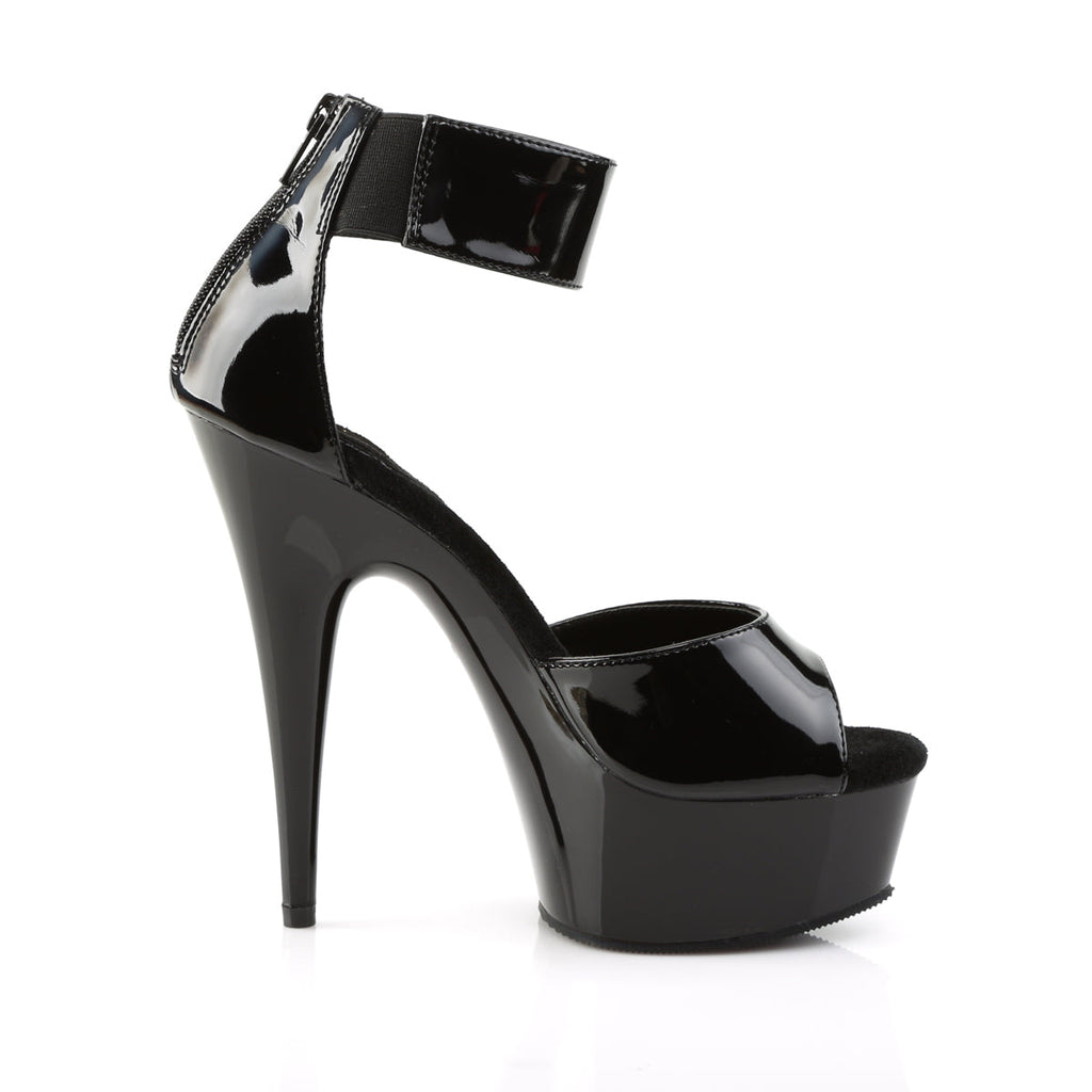 Pleaser Womens Sandals DELIGHT-670-3 Blk/Blk