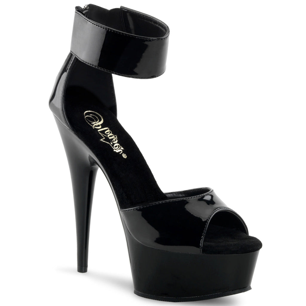 Pleaser Womens Sandals DELIGHT-670-3 Blk/Blk