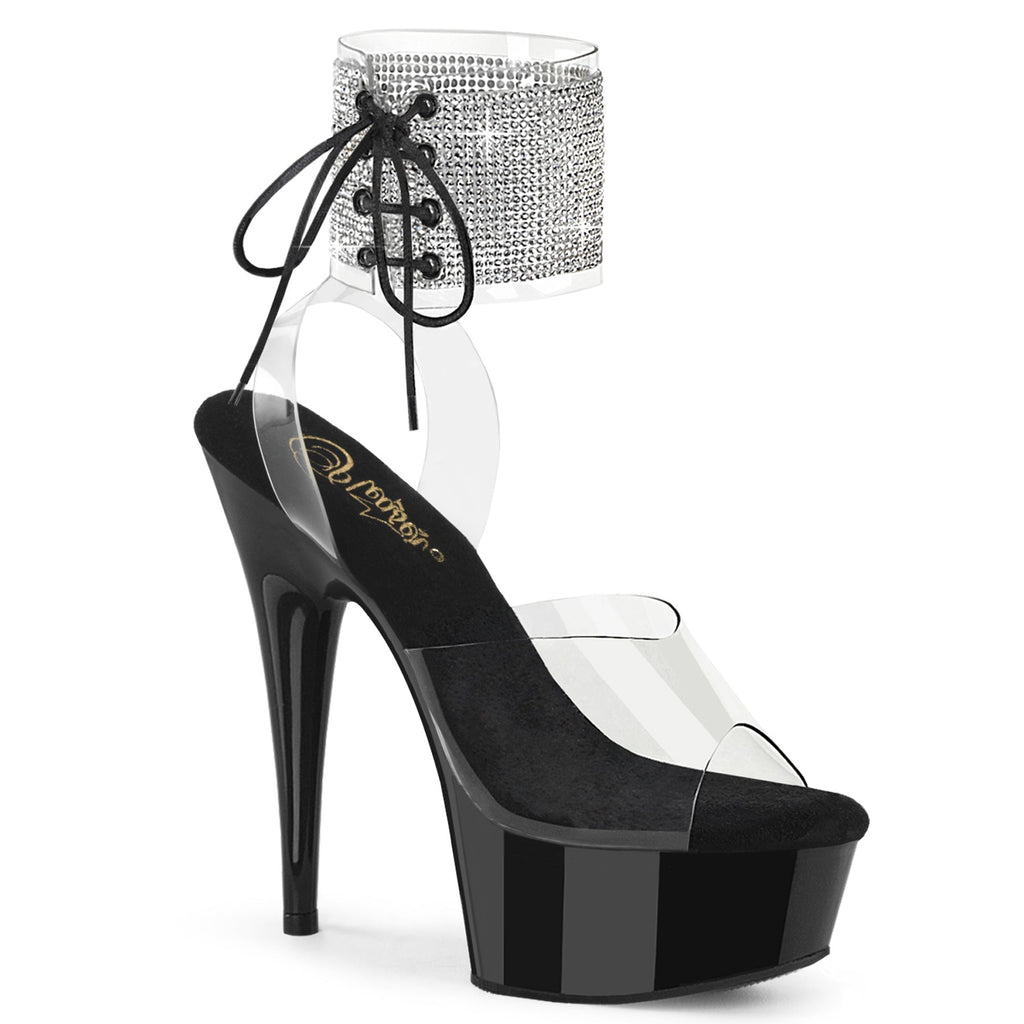 Pleaser   DELIGHT-691-2RS Clr/Blk