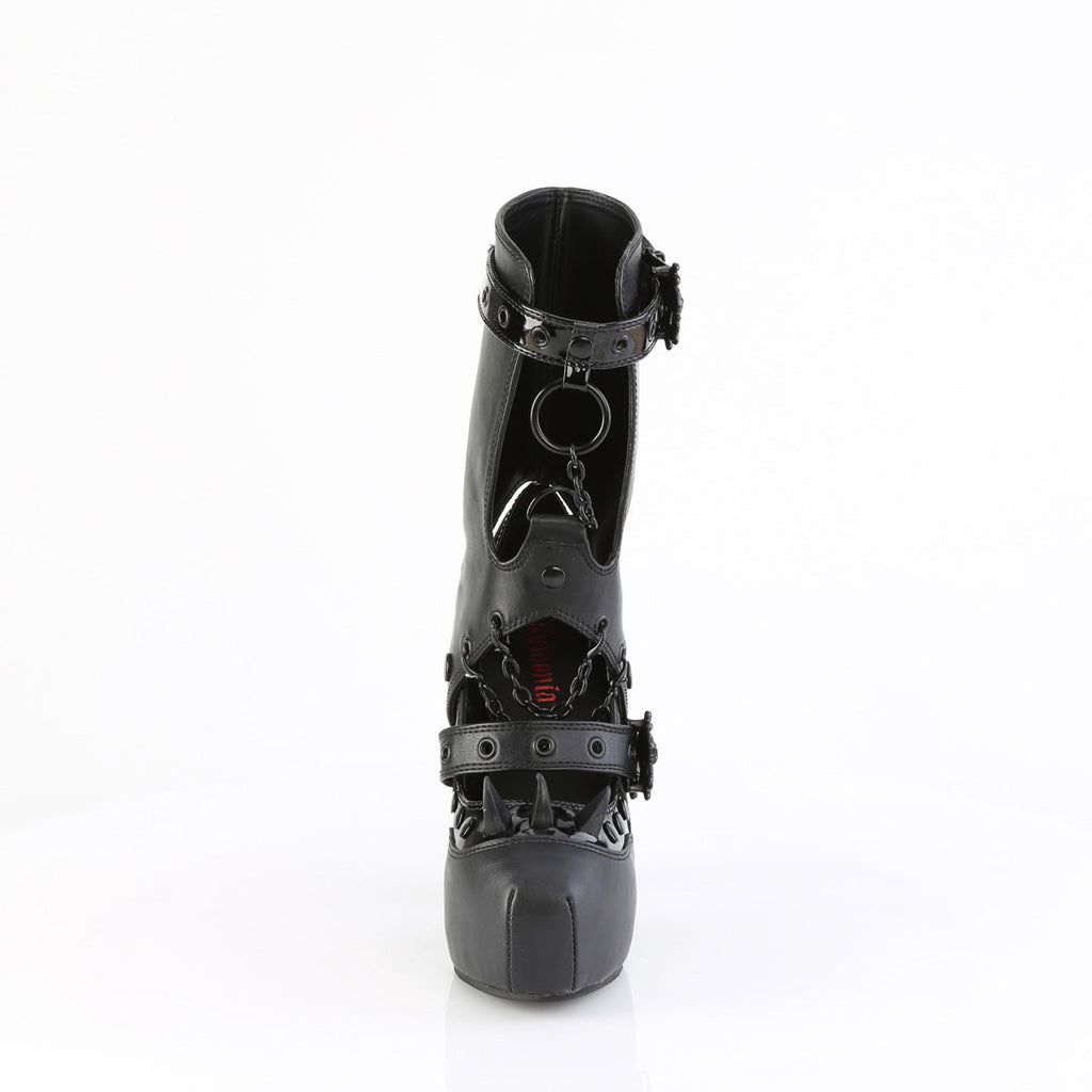 DemoniaCult Women's Heels & Platform Shoes DEMON-13 Blk Vegan Leather