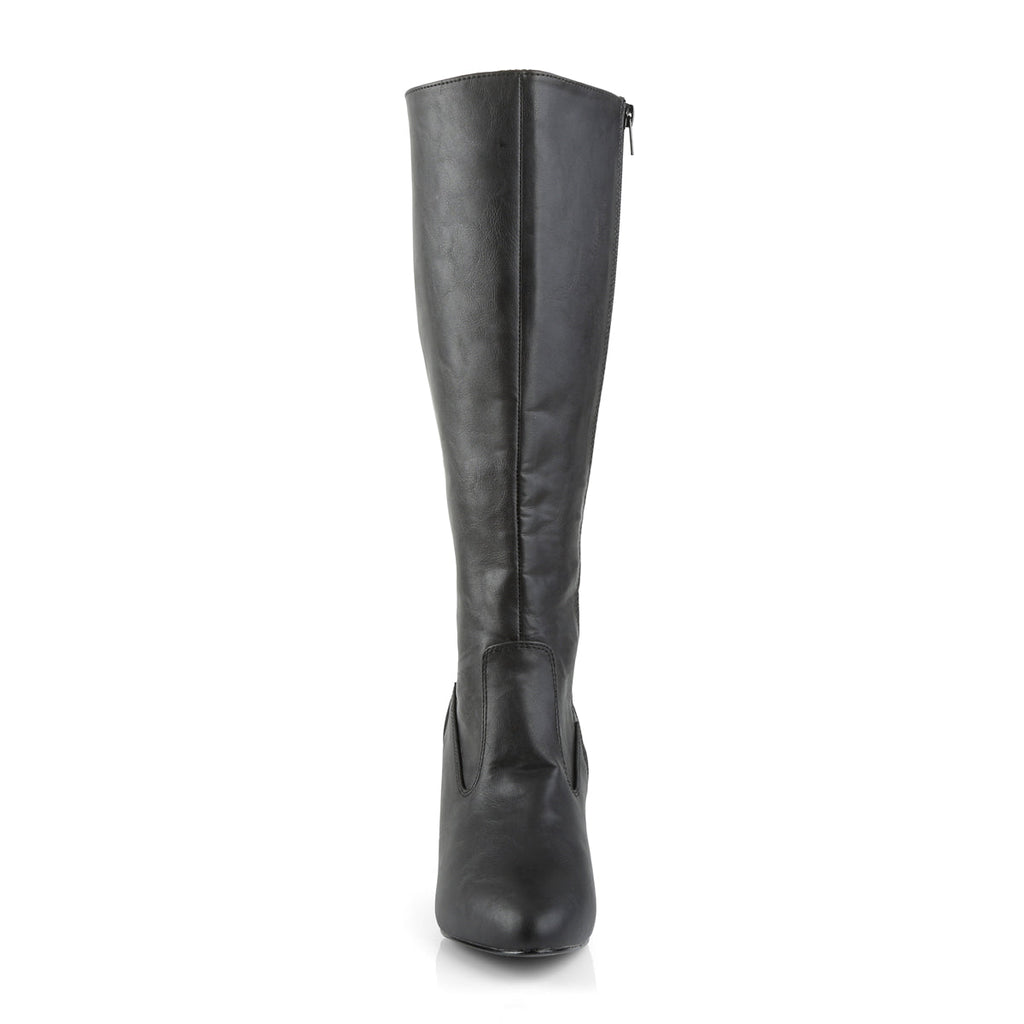 Pleaser Pink Label Womens Boots DIVINE-2018 Blk Faux Leather