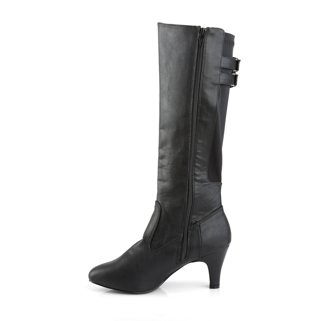 Pleaser Pink Label Womens Boots DIVINE-2018 Blk Faux Leather