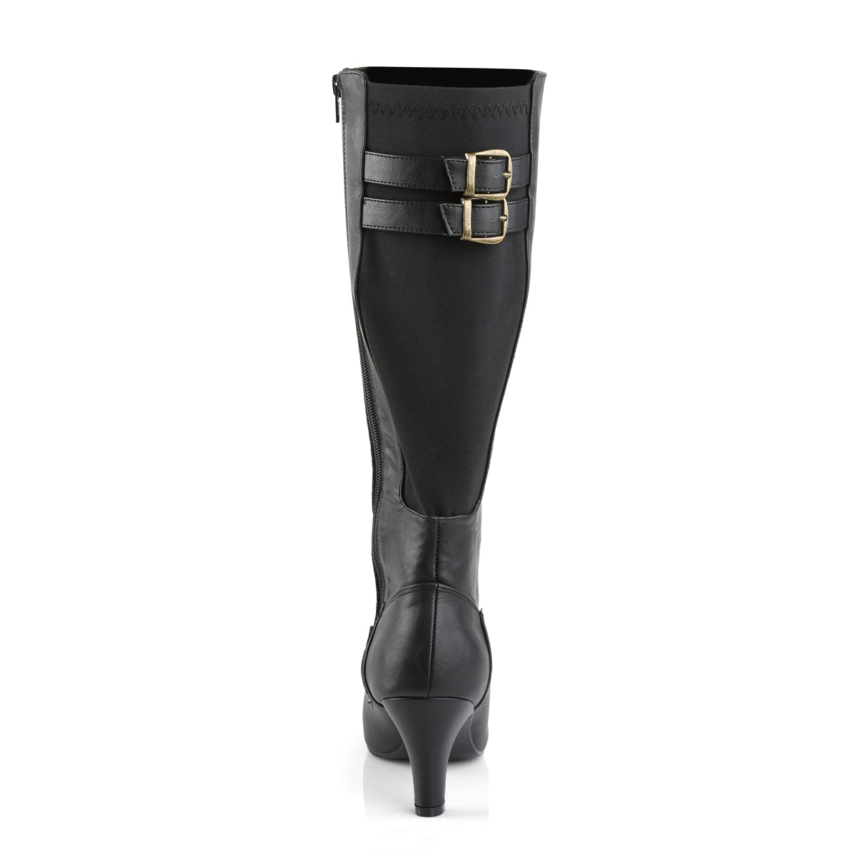 Pleaser Pink Label Womens Boots DIVINE-2018 Blk Faux Leather