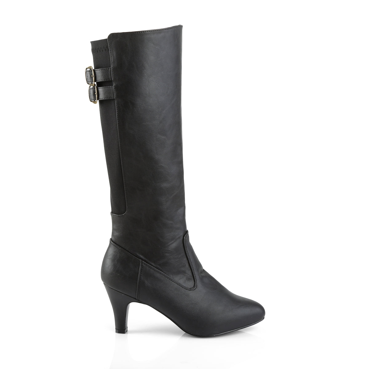 Pleaser Pink Label Womens Boots DIVINE-2018 Blk Faux Leather