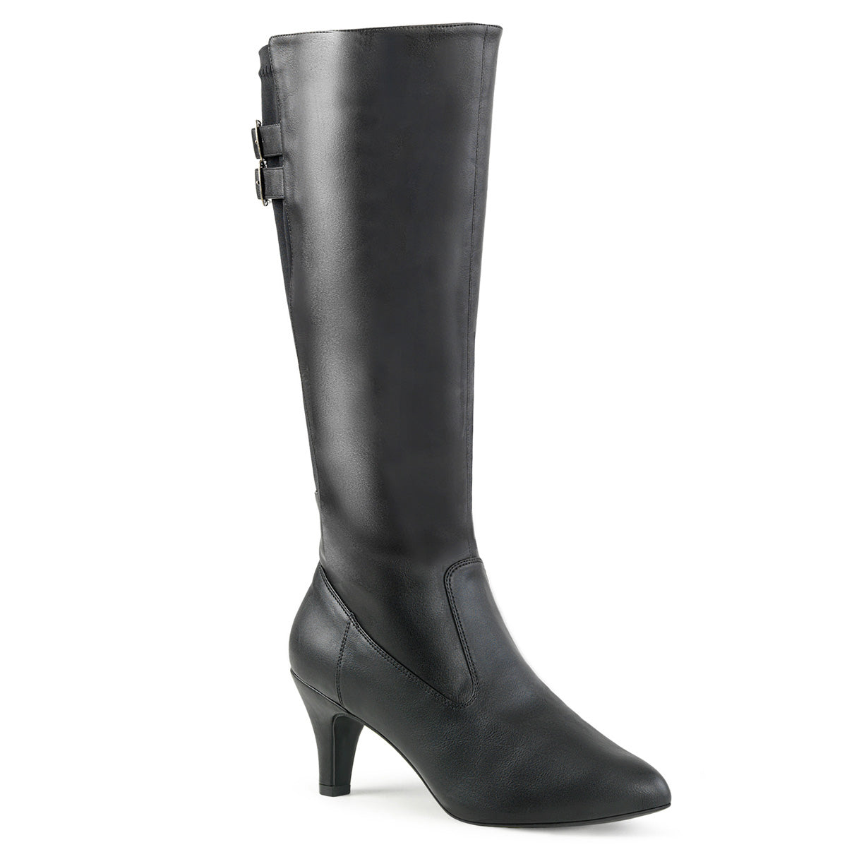 Pleaser Pink Label Womens Boots DIVINE-2018 Blk Faux Leather