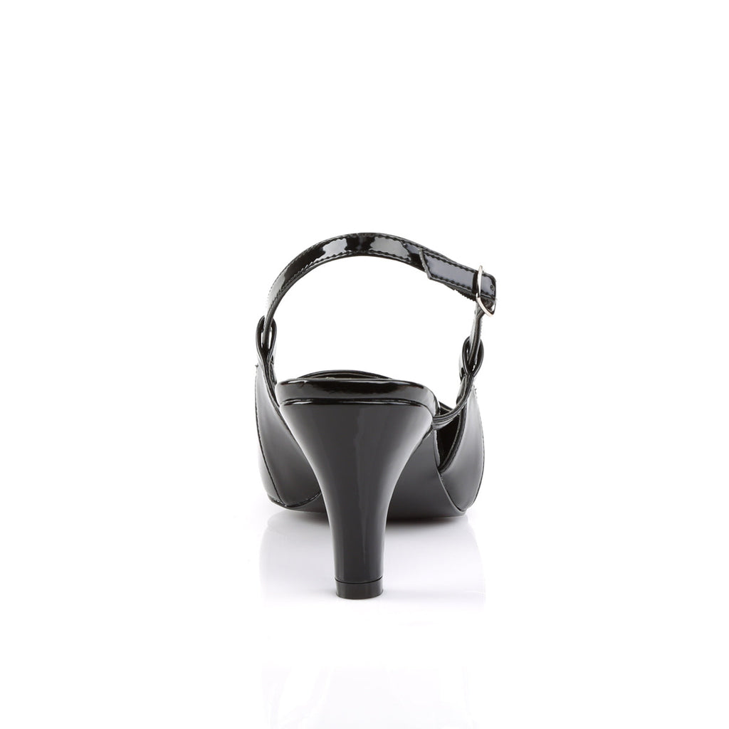 Pleaser Pink Label Womens Pumps DIVINE-418 Blk Pat