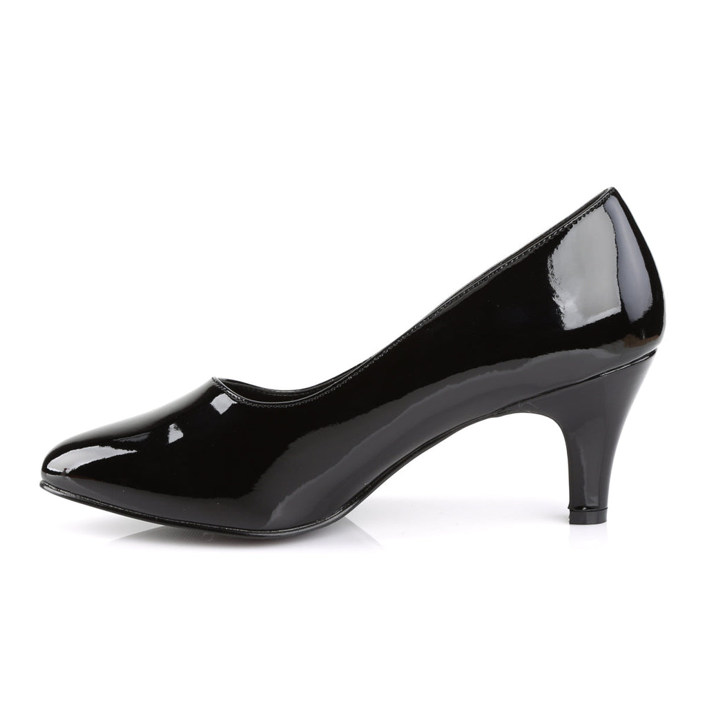 Pleaser Pink Label Womens Pumps DIVINE-420 Blk Pat