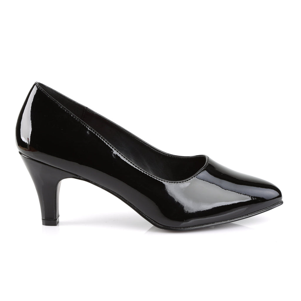 Pleaser Pink Label Womens Pumps DIVINE-420 Blk Pat