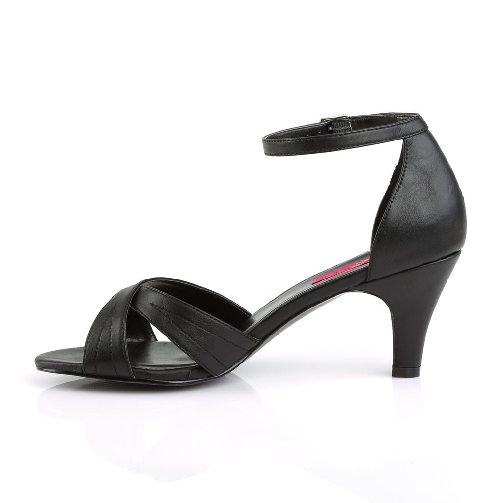 Pleaser Pink Label Womens  DIVINE-435 Blk Faux Leather