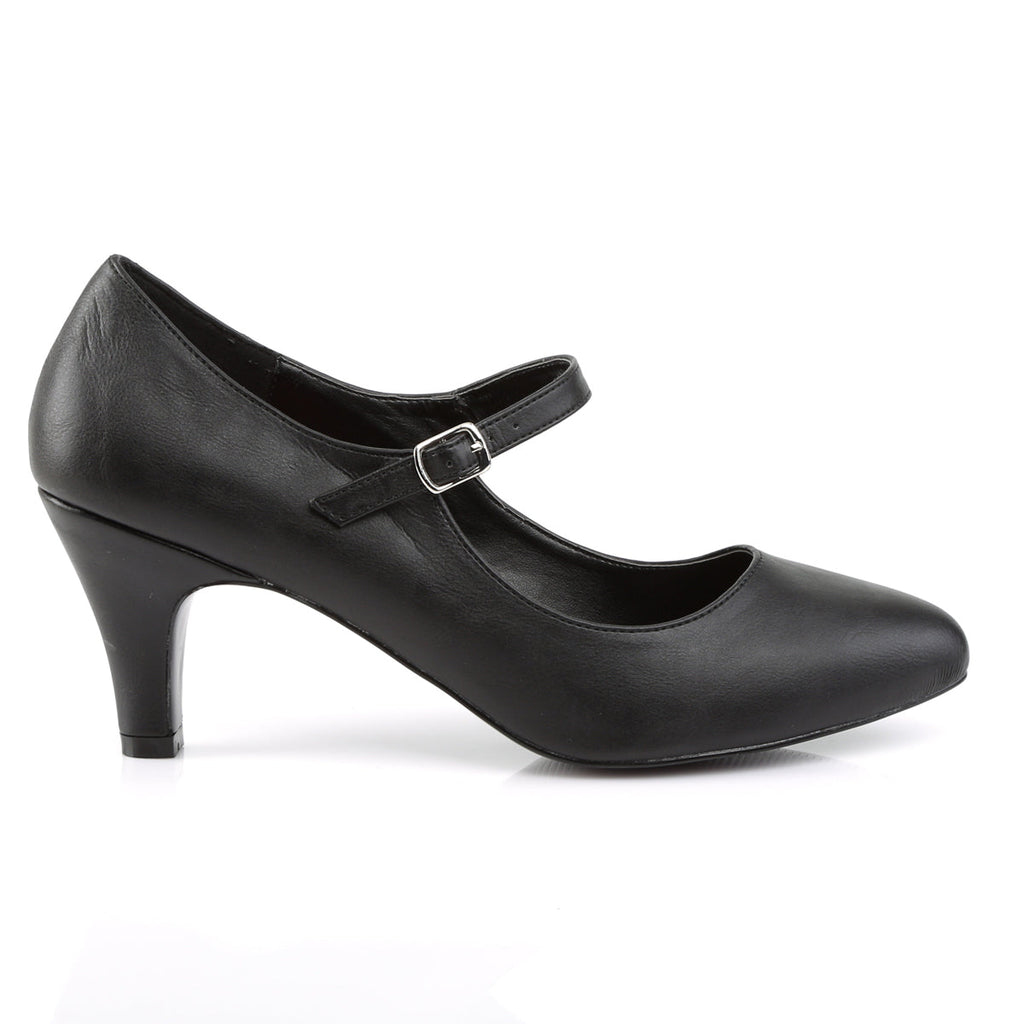 Pleaser Pink Label Womens Pumps DIVINE-440 Blk Faux Leather