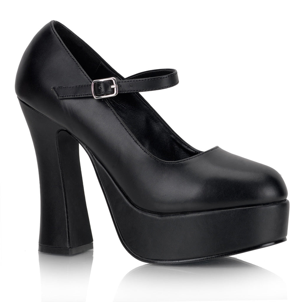 DemoniaCult Womens Pumps DOLLY-50 Blk Vegan Leather