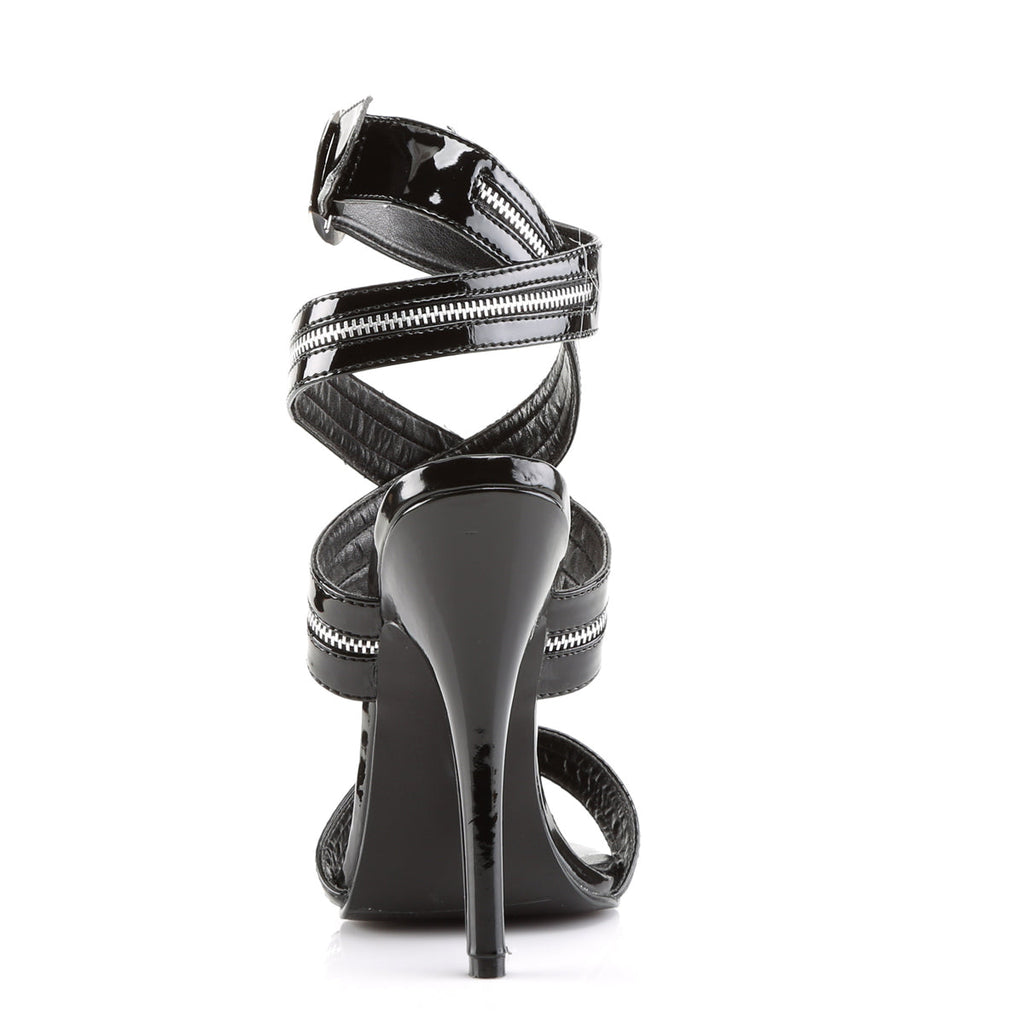 Devious Womens Sandals DOMINA-119 Blk Pat