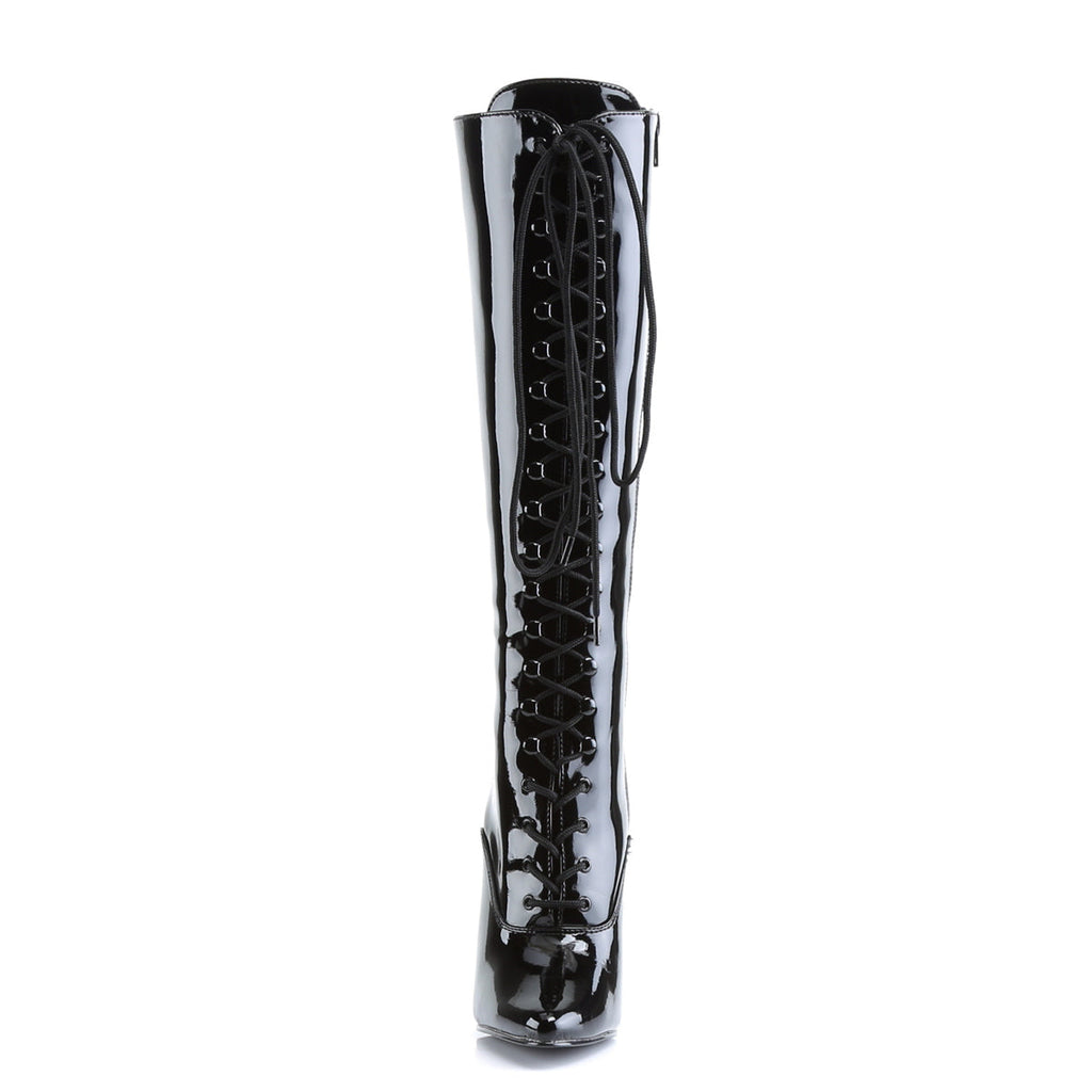 Devious Womens Boots DOMINA-2020 Blk Pat