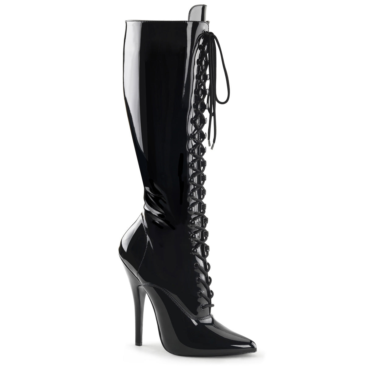 Devious Womens Boots DOMINA-2020 Blk Pat