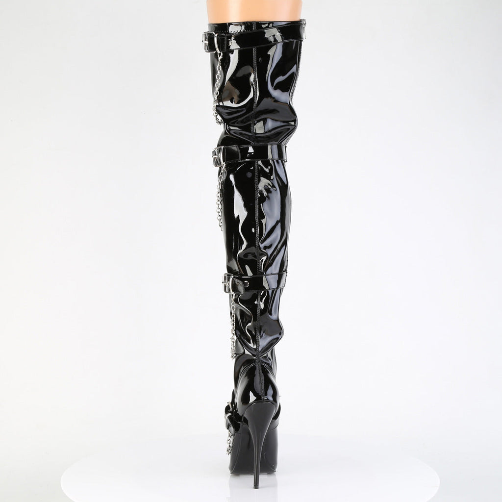 Devious Women's Single Soles DOMINA-3027 Blk Pat