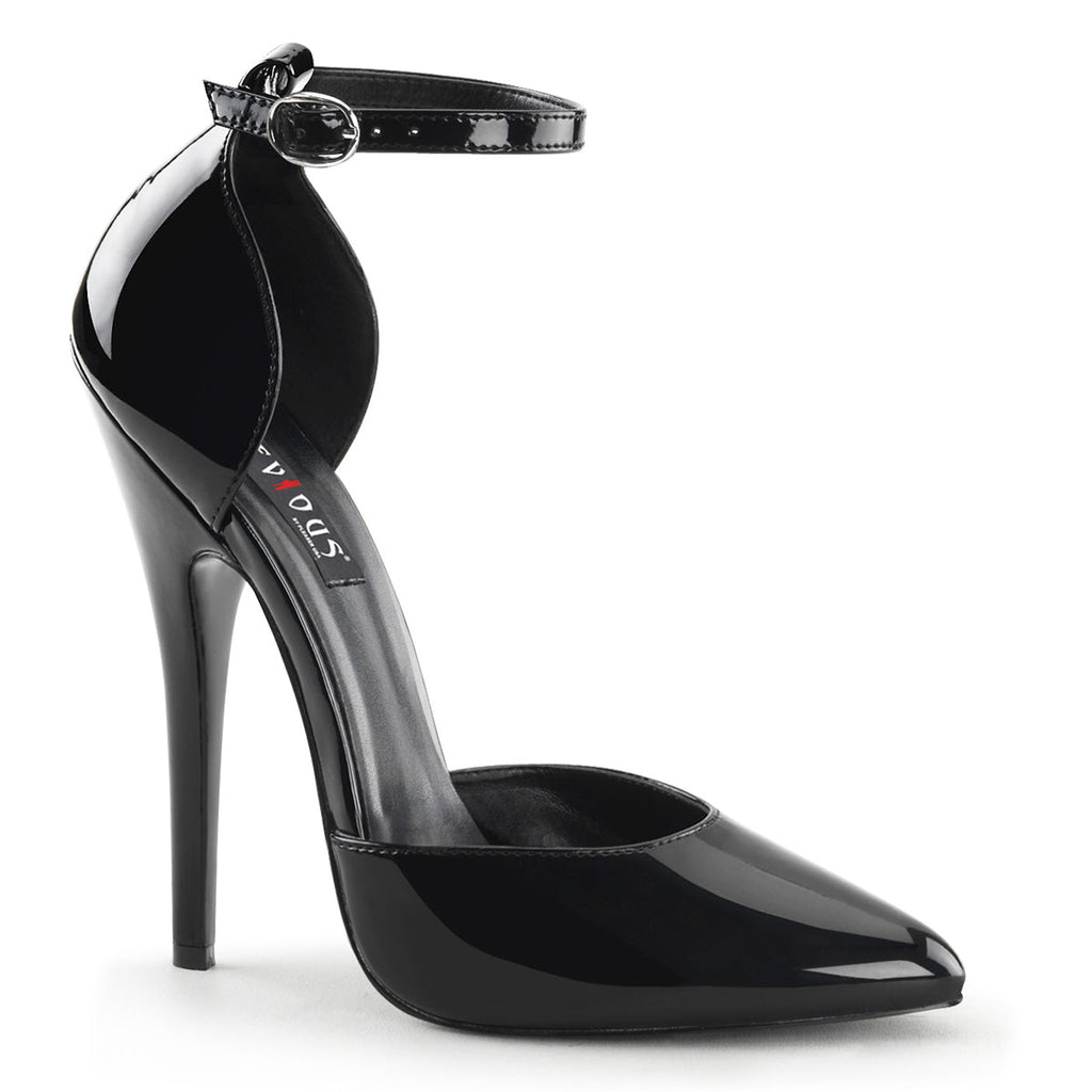 Devious Womens Pumps DOMINA-402 Blk Pat