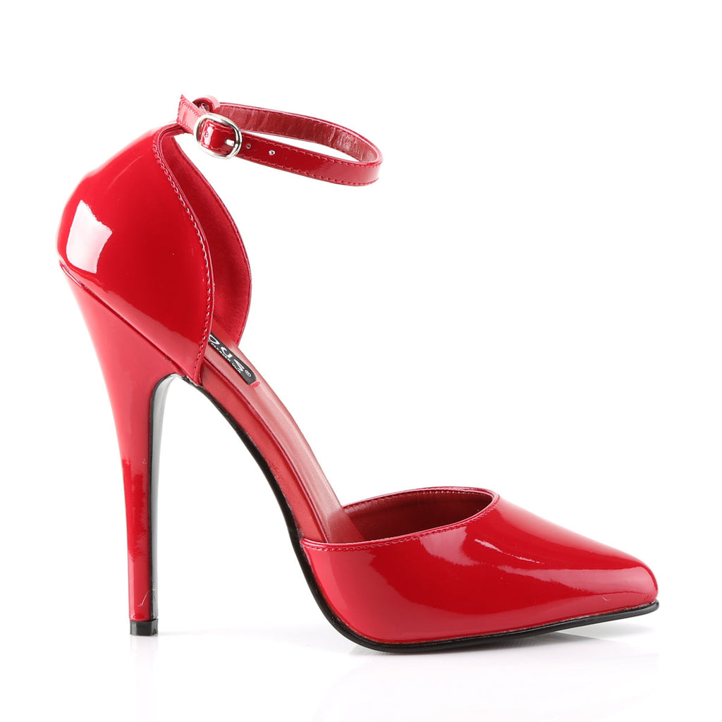Devious Womens Pumps DOMINA-402 Red Pat