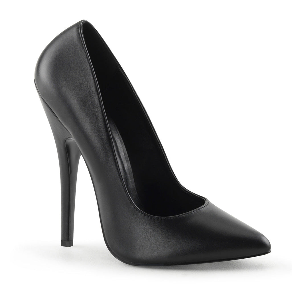 Devious Womens Pumps DOMINA-420 Blk Leather