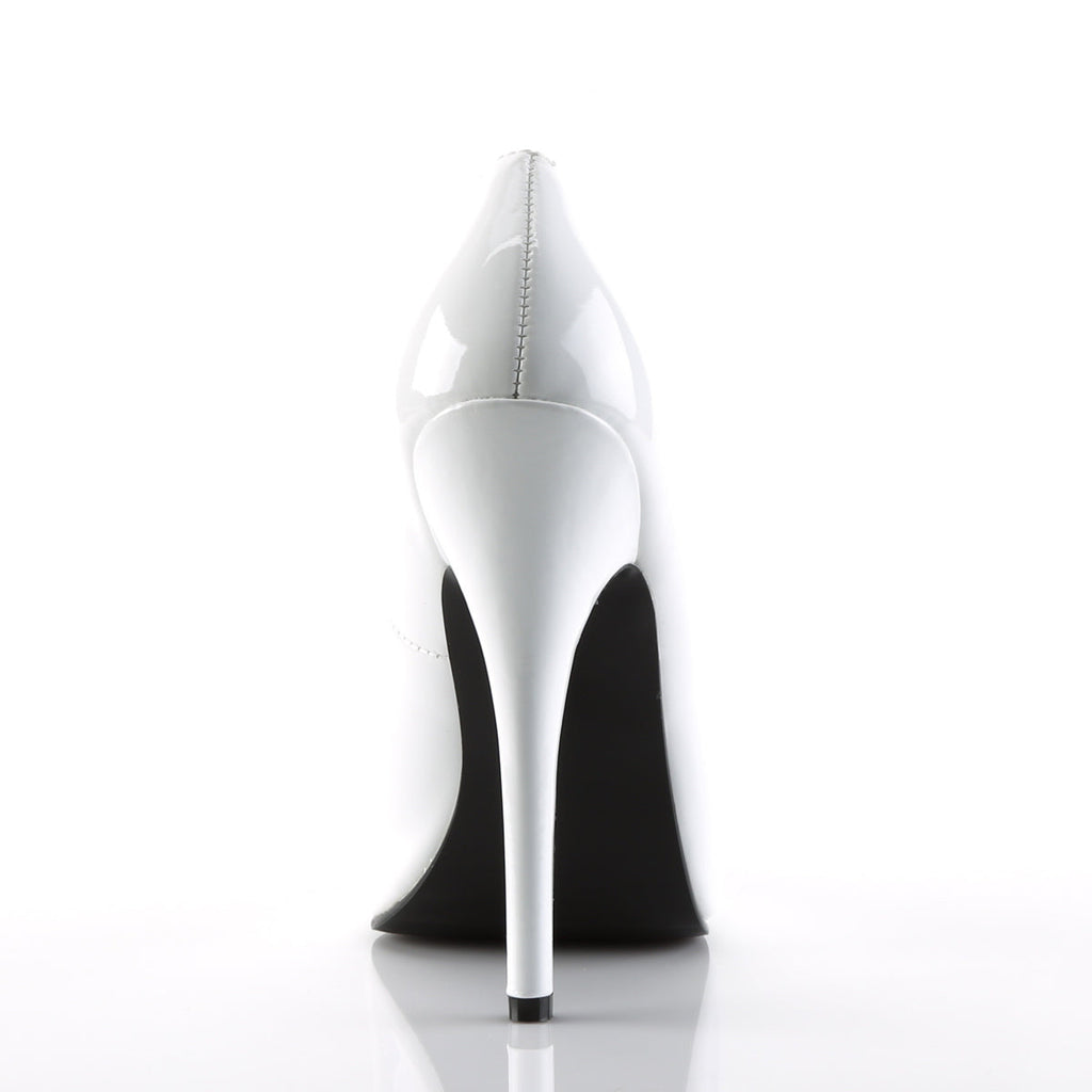Devious Womens Pumps DOMINA-420 Wht Pat