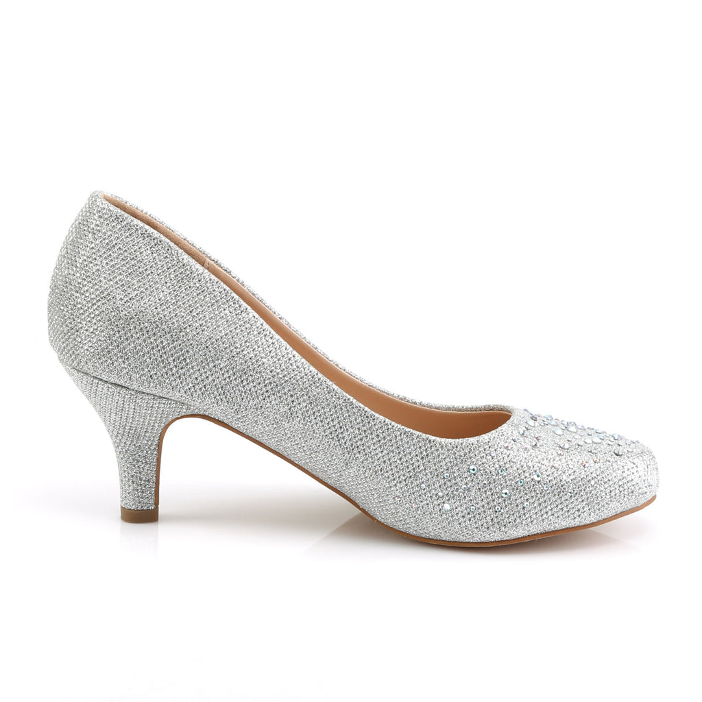 Fabulicious Womens Pumps DORIS-06 Slv Glitter Mesh Fabric