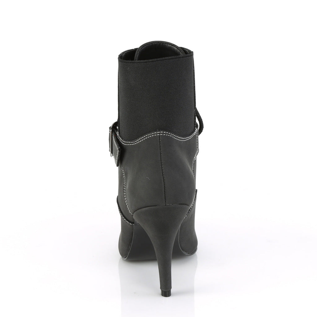 Pleaser Pink Label Womens Pumps DREAM-1022 Black Faux Nubuck Leather