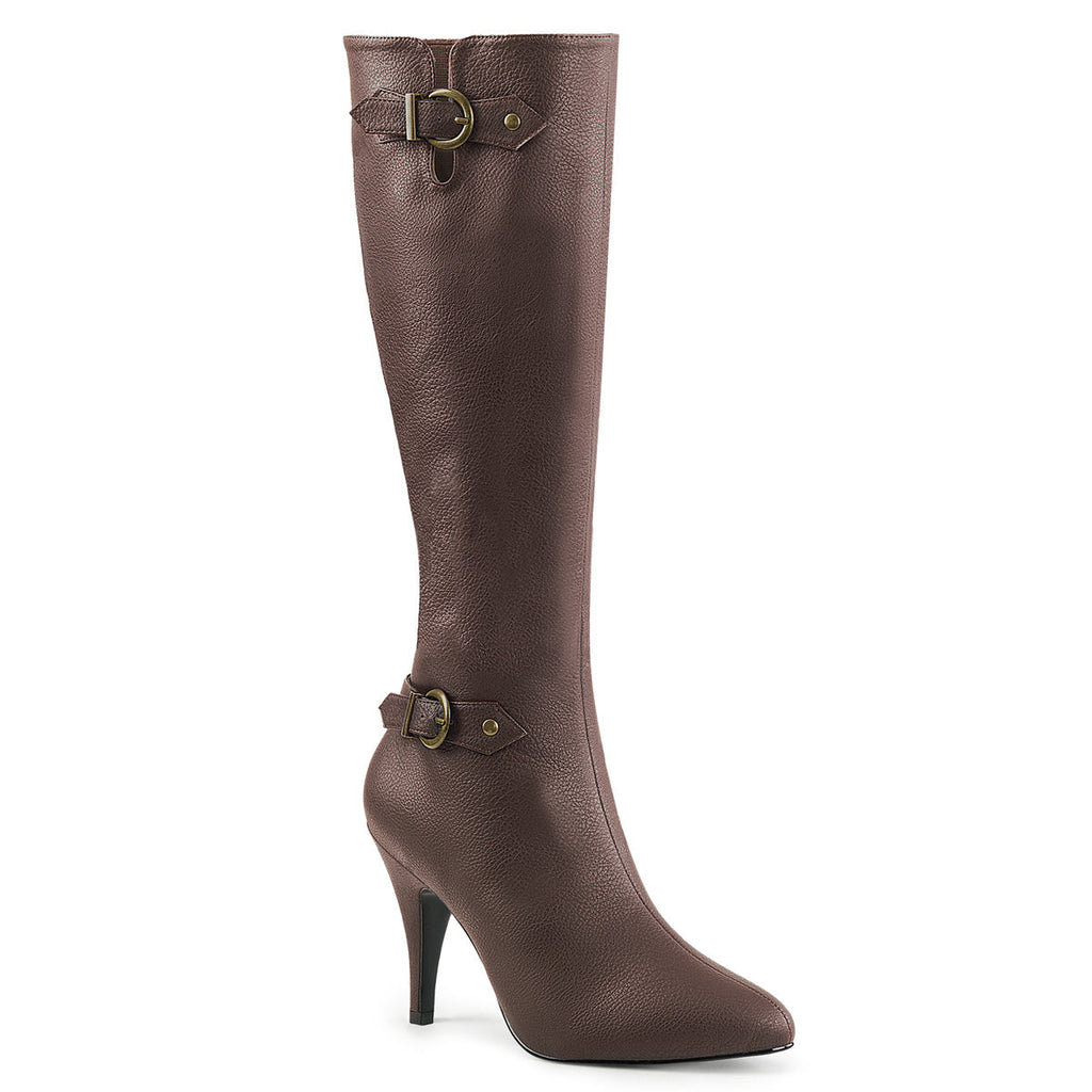 Pleaser Pink Label Womens Boots DREAM-2030 Brown Faux Leather