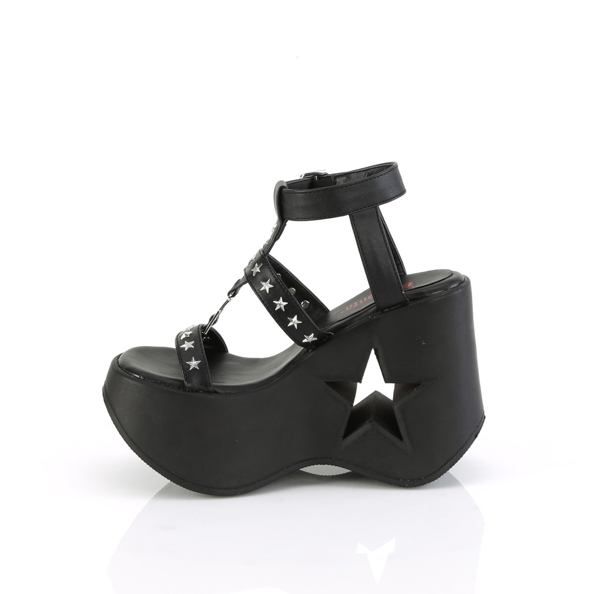 DemoniaCult Women's Sandals DYNAMITE-12 Blk Vegan Leather