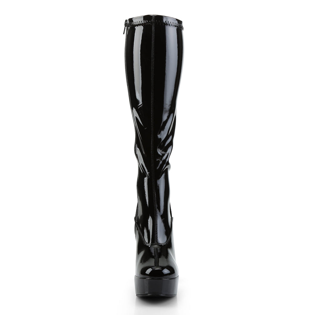 Pleaser Womens Boots ELECTRA-2000Z Blk Str Pat