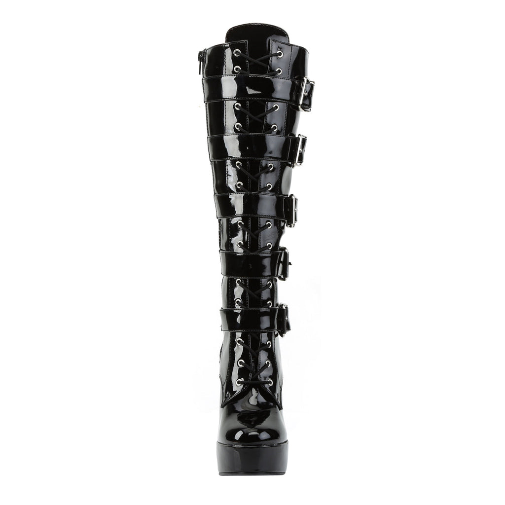 Pleaser Womens Boots ELECTRA-2042 Blk Pat
