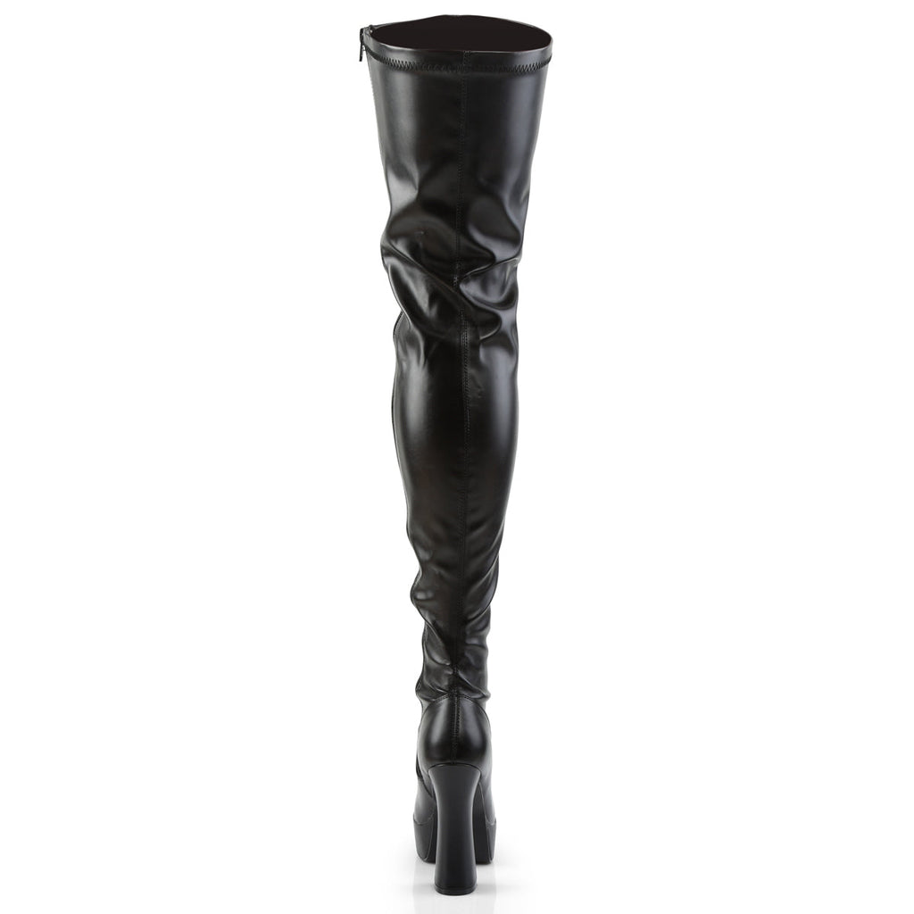 Pleaser Womens Boots ELECTRA-3000Z Blk Str Faux Leather