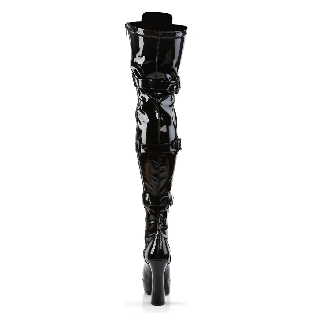 Pleaser Womens Boots ELECTRA-3028 Blk Str Pat