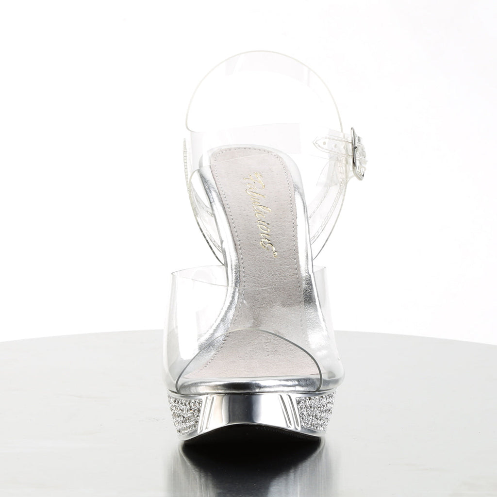 Fabulicious Womens Sandals ELEGANT-408 Clr/Slv Chrome
