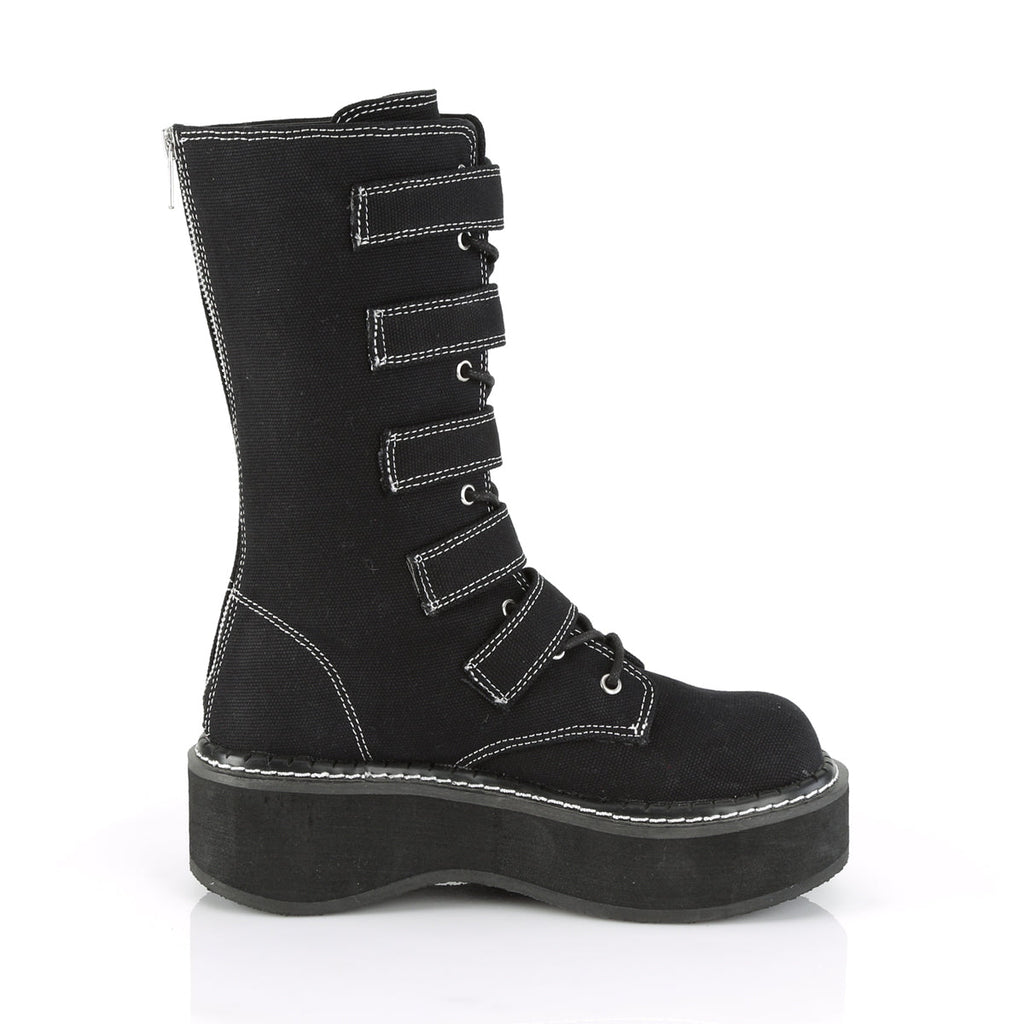 DemoniaCult Womens Boots EMILY-341 Blk Canvas