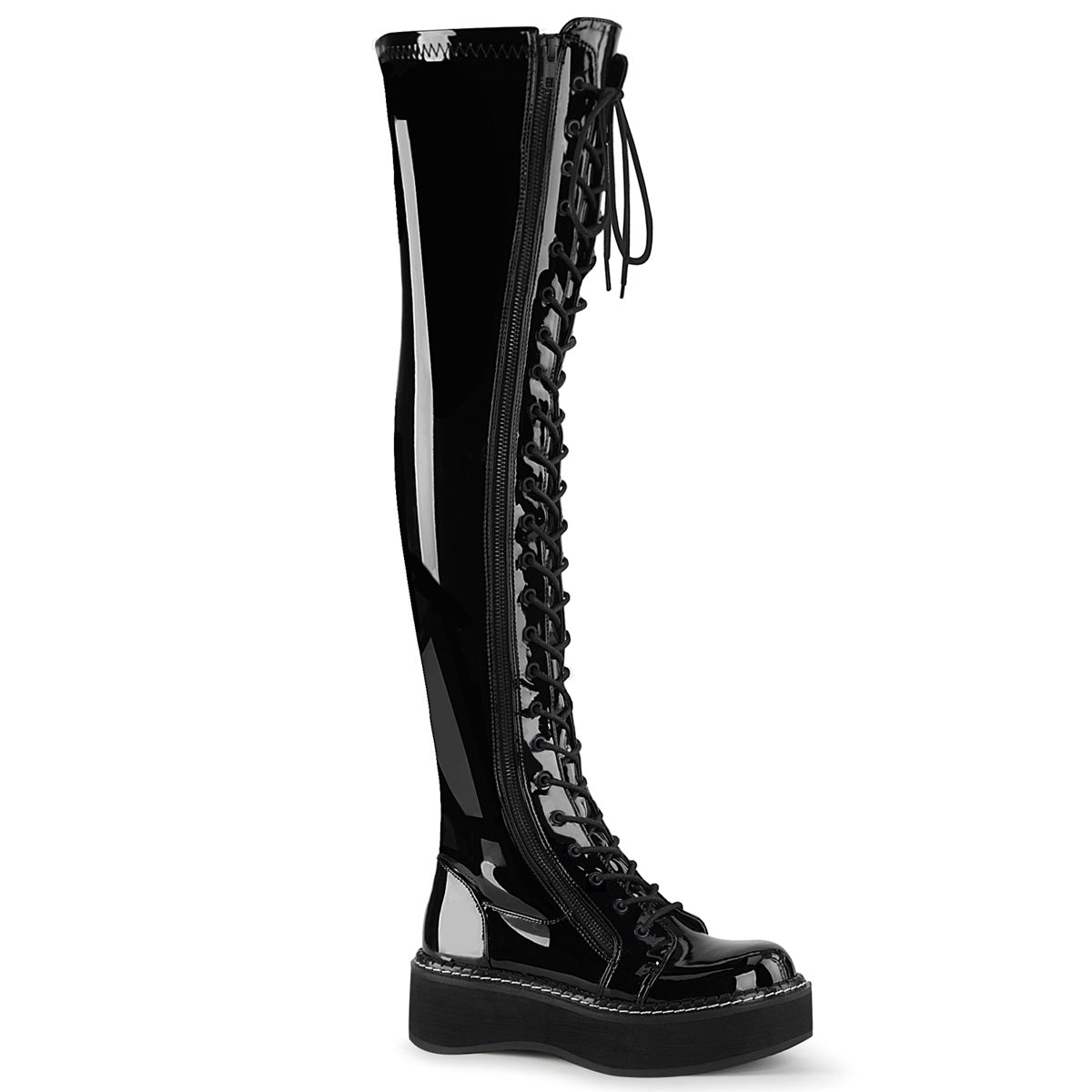 DemoniaCult Womens Boots EMILY-375 Blk Pat