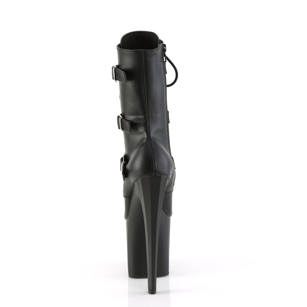 Pleaser   ENCHANT-1043 Blk Faux Le/Blk Matte