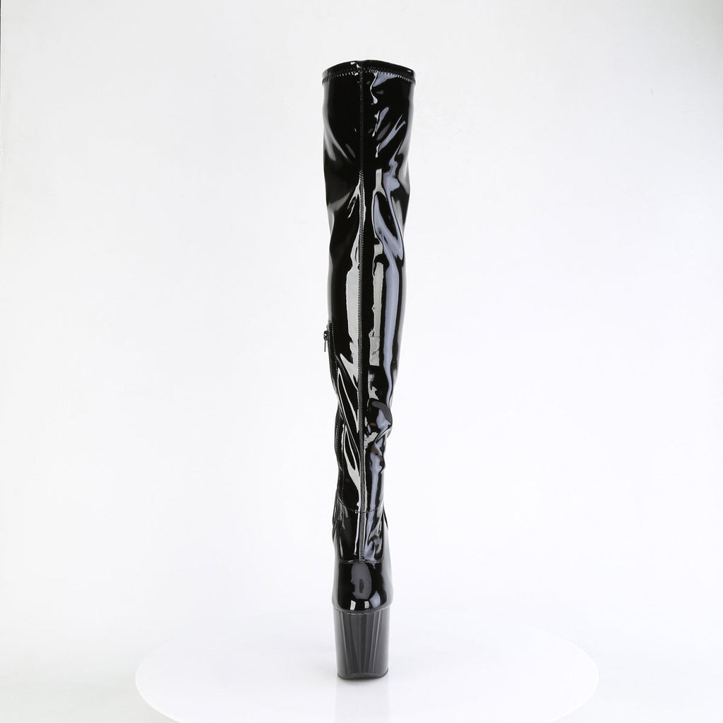 Pleaser   ENCHANT-3000 Blk Str. Pat/Blk