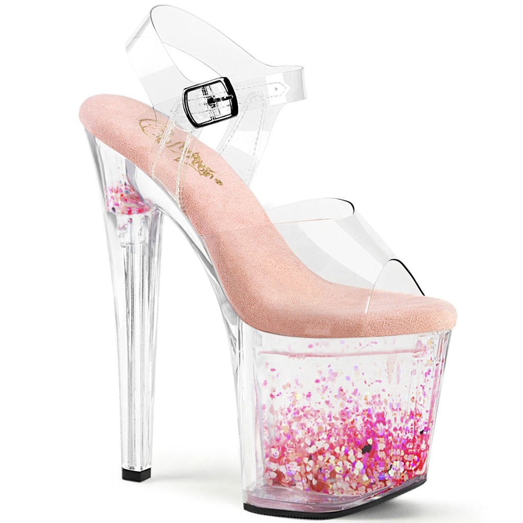 Pleaser   ENCHANT-708AQUA-03 Clr/Clr-B. Pink