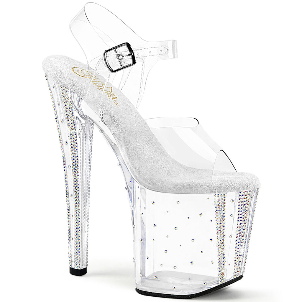 Pleaser Women's Platform Shoes ENCHANT-708RS-01 Clr/Clr-AB RS