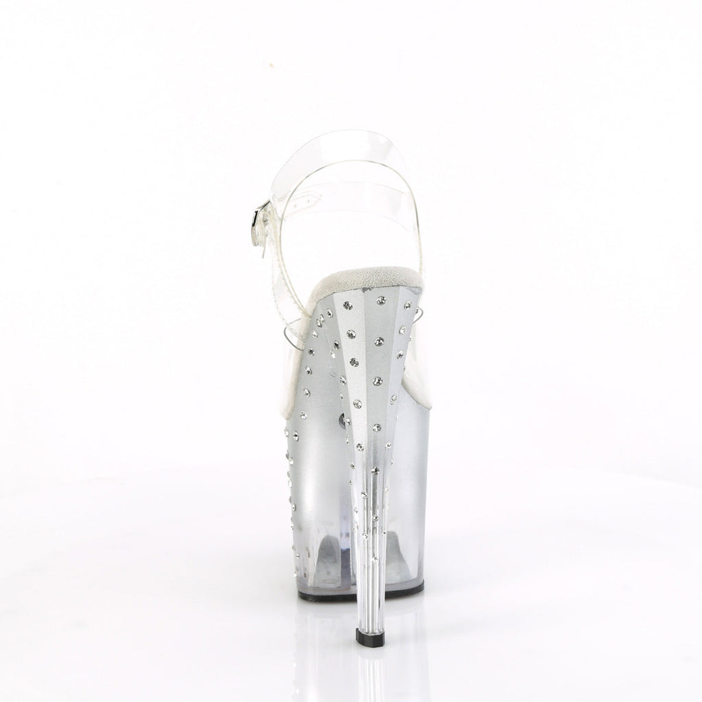 Pleaser   ENCHANT-708T-LT Clr/Clr-Slv