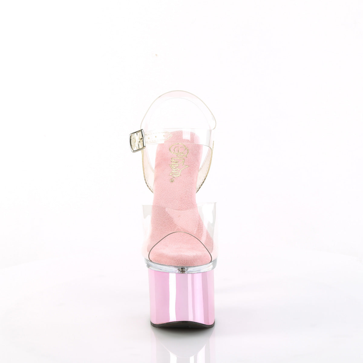 Pleaser  Sandals ESTEEM-708 Clr/Clr-B. Pink Chrome