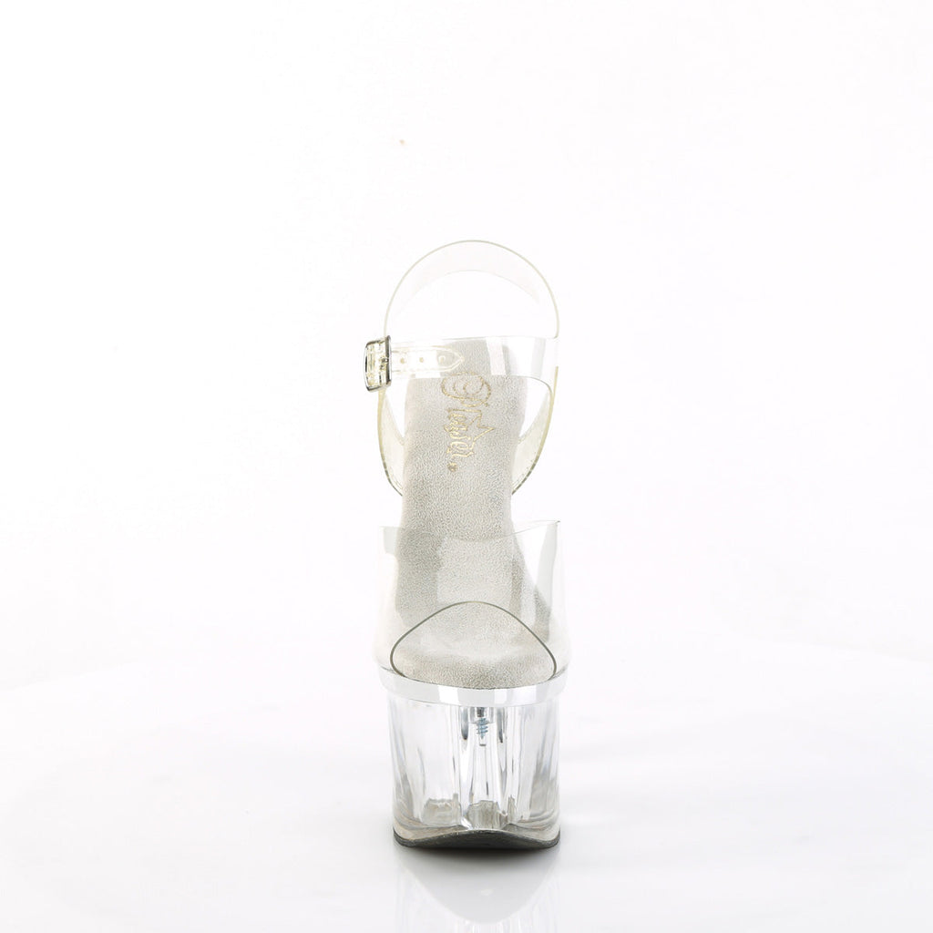 Pleaser  Sandals ESTEEM-708 Clr/Slv Chrome-Clr