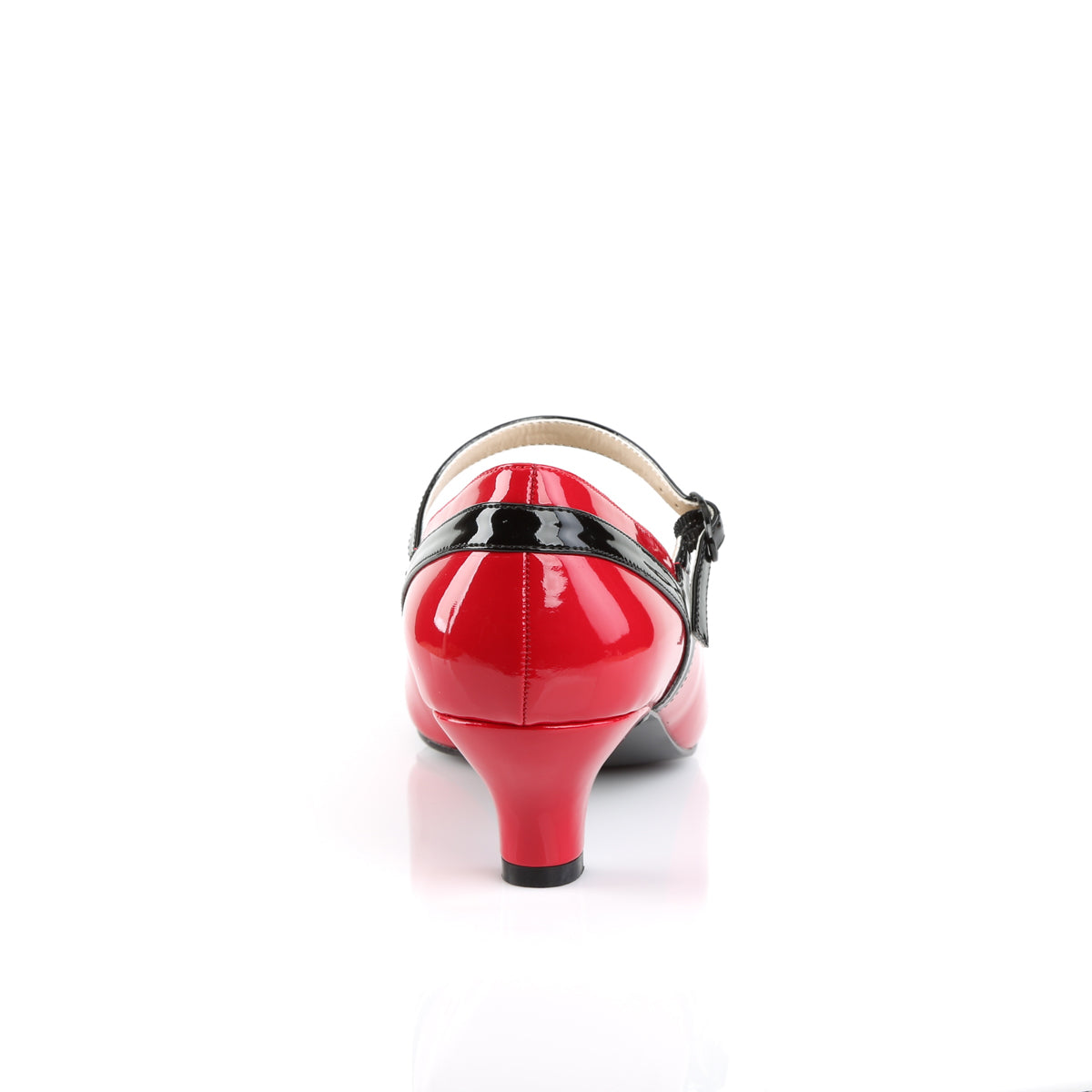 Pleaser Pink Label Womens Pumps FAB-425 Red-Blk Pat