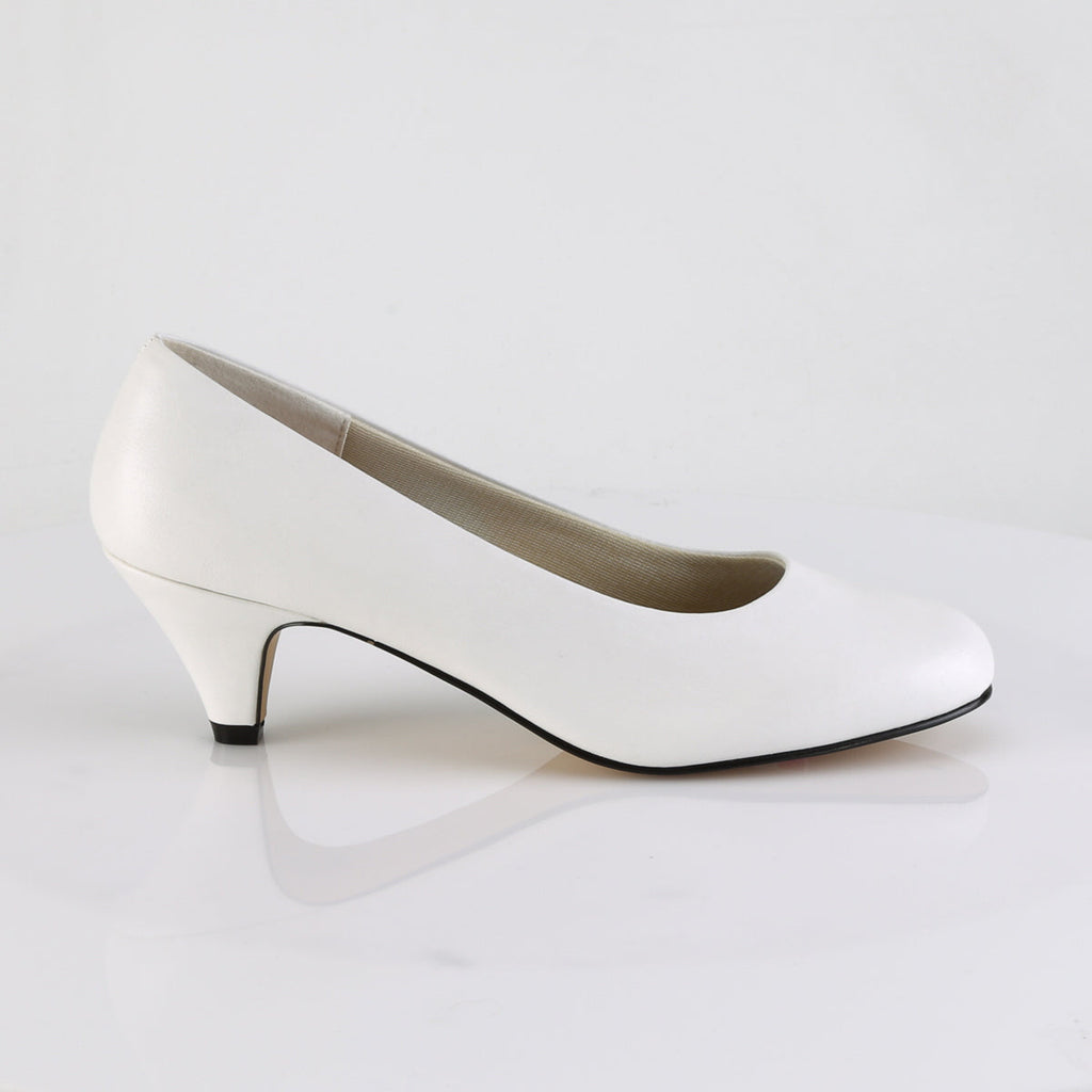 Pleaser Pink Label Womens Pumps FEFE-01 Wht Faux Leather