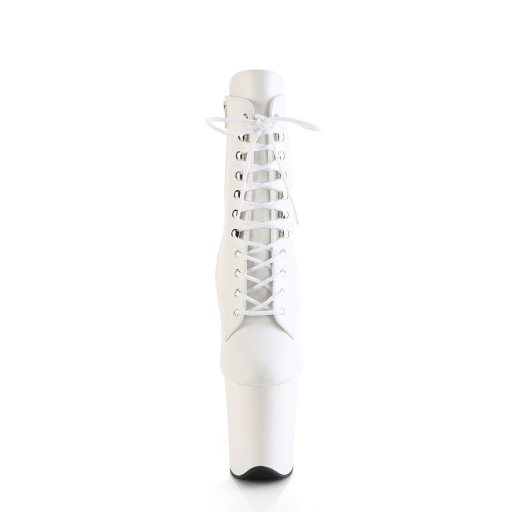 Pleaser   FLAMINGO-1020 Wht Faux Leather/Wht Matte