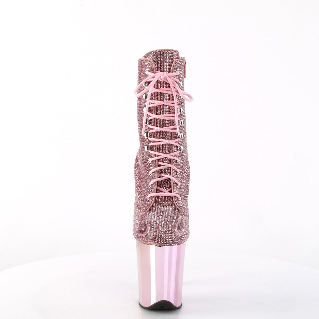 Pleaser  Ankle Boots FLAMINGO-1020CHRS B. Pink RS/B. Pink Chrome