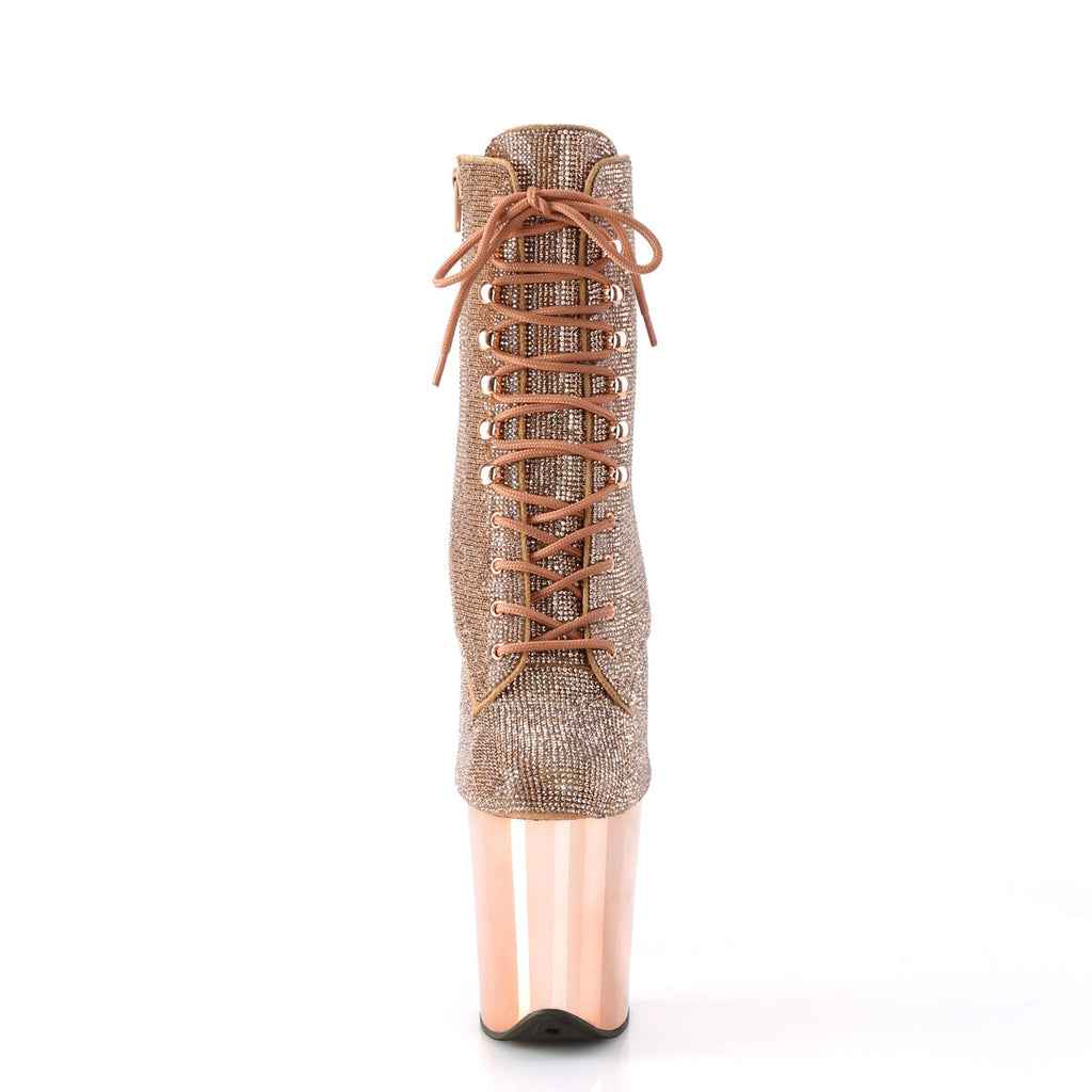 Pleaser  Ankle Boots FLAMINGO-1020CHRS Rose Gold RS/Rose Gold Chrome